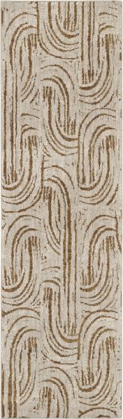 Karastan Rugs Artisan Equilibrium Brushed Gold by Scott Living Antique White 2’4″ x 7’10” Runner 9167910037028094SG