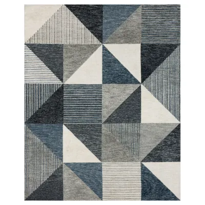 Karastan Rugs Bowen By Drew & Jonathan Home Oblique Blue 5’3″ x 7’10” R1147202063094DJ