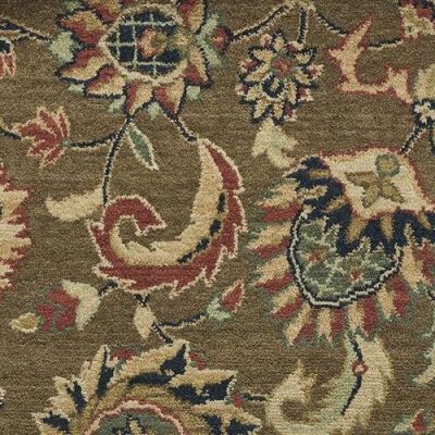 Nourison Grand Parterre Kashan Elite Pt01 Khaki 1-PT01KHAKIBR1309WV