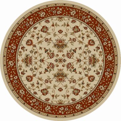 Radici USA Como 1597 Ivory/Brick 8’0″ x 8’0″ Round 15971446IVORYBRIC