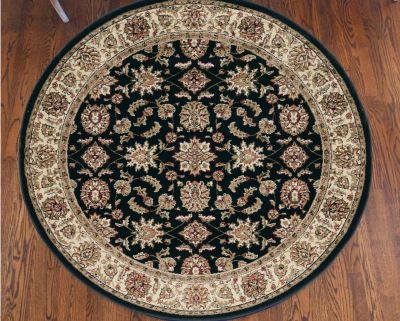 Radici USA Como 1592 Black 5’3″ x 5’3″ Round 15921015BLACK