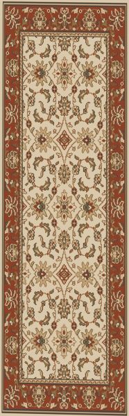 Radici USA Como 1592 Ivory/Brick 2’2″ x 7’7″ Runner 15921054IVORYBRIC