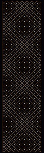 Radici USA Como Contemporary black 2’2″ x 7’7″ Runner 7821614BLACK
