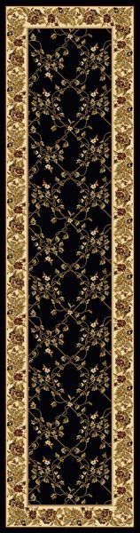 Radici USA Noble 1427 Black 2’2″ x 8’0″ Runner 14271724BLACK