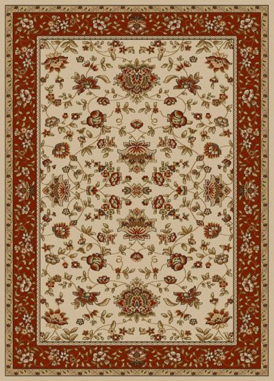 Radici USA Como 1597 Ivory/Brick 3’3″ x 4’11” 15971440IVORYBRIC