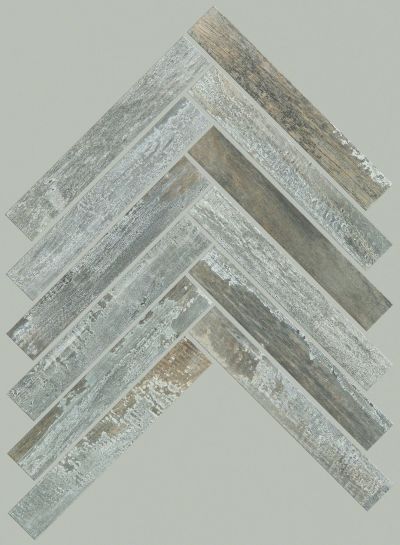 Shaw Floors Ceramic Solutions Fusion Herringbone Mosaic Steel 00571_190TS