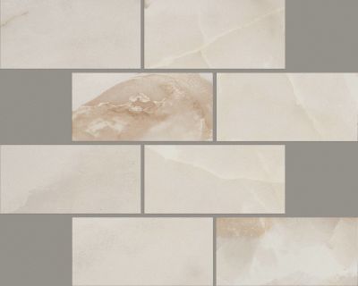 Shaw Floors Ceramic Solutions Gemstone Brick Mosaic Matte 3x Ivory 00152_339TS