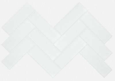 Shaw Floors Ceramic Solutions Grandeur Herringbone Matte White 00100_416TS