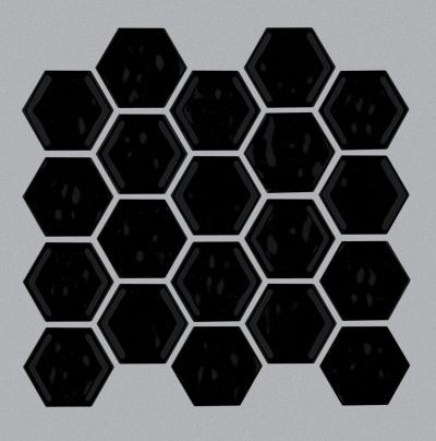 Shaw Floors Ceramic Solutions Geoscapes Hexagon Black 00900_CS50V