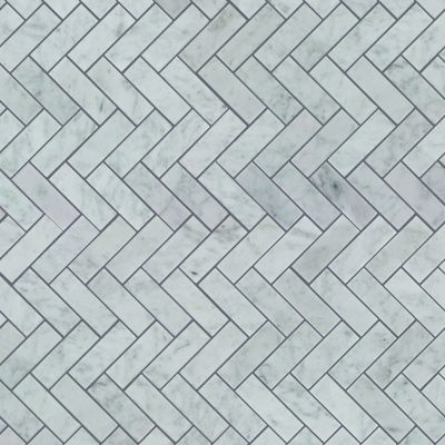 Shaw Floors SFA Pearl Herringbone Mosaic Bianco Carrara 00150_SA34A