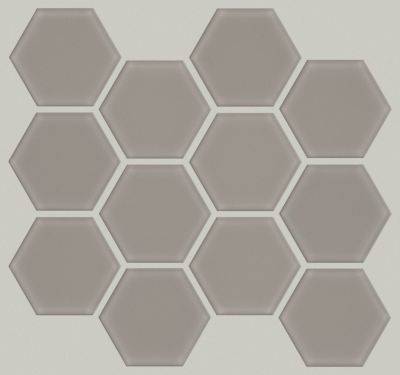 Shaw Floors Home Fn Gold Ceramic Unrivaled 3″ Hex Refined Grey 00510_TG26G