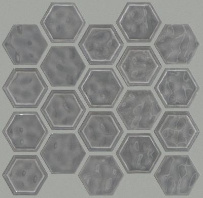 Shaw Floors Home Fn Gold Ceramic Geoscapes Hexagon Dark Gray 00550_TGJ78