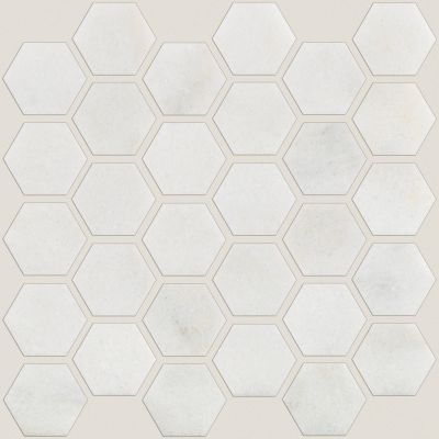 Shaw Floors Home Fn Gold Ceramic Del Ray Hexagon Polished Mosai Pearl 00101_TGN17