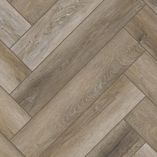 The Mission Collection Palacio Luxury Flooring Cortona Plus - Herringbone Harvest Brown Collection