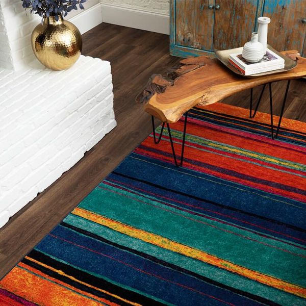 Area Rug Mohawk New Wave Rainbow Kaleidoscope Flooring Liquidators