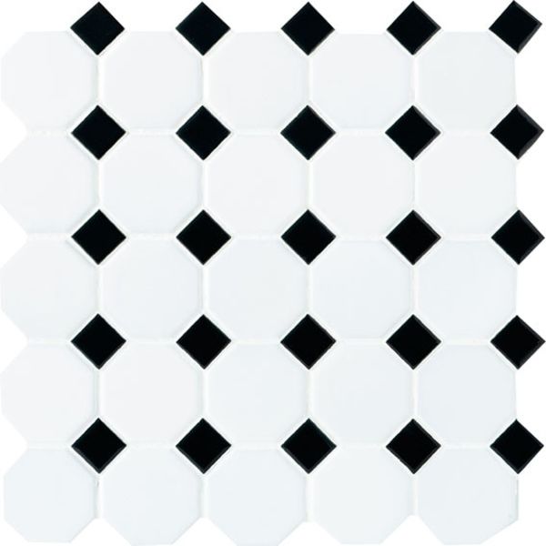 Daltile Octagon & Dot Matte White