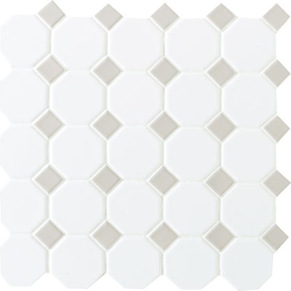Daltile Octagon & Dot Matte White
