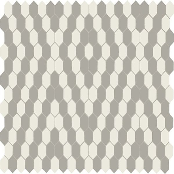 American Olean Unglazed Mosaics Ice White/Light Smoke/Diamond