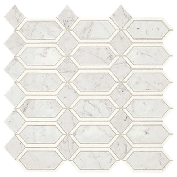 Marazzi Castellina Stone Mosaics White And Gray