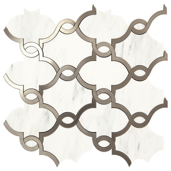 Marazzi Castellina Stone Mosaics White And Steel