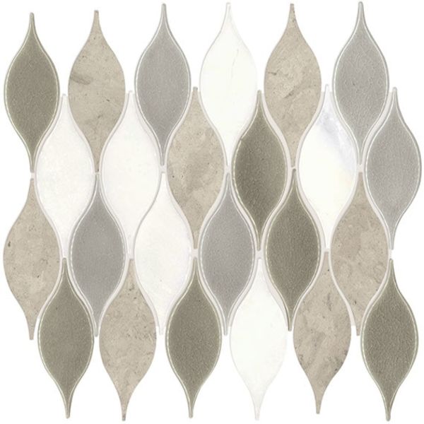 Daltile Decorative Accents Lumia Leaf Gray