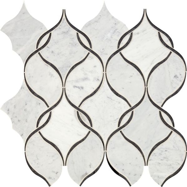 Daltile Lavaliere Carrara White/Black Ant Mirror