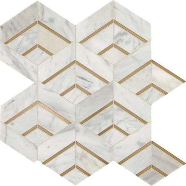 Daltile Lavaliere Alluring White/Brass