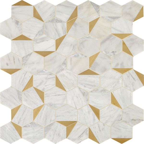 Daltile Lavaliere Alluring White/Brass
