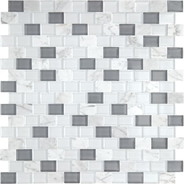 Daltile Perfit Mosaix White Carrara & Glass