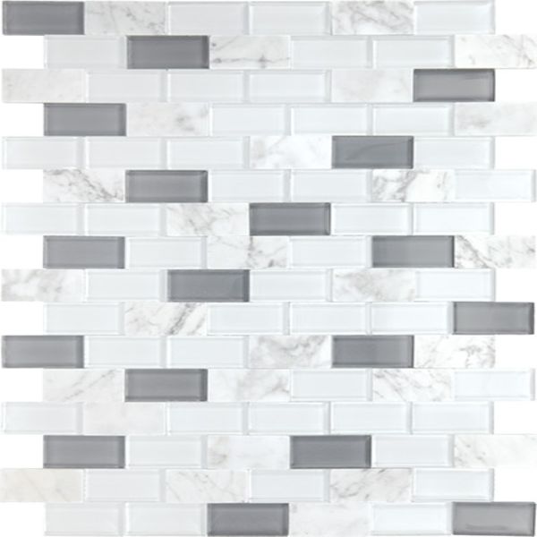 Daltile Perfit Mosaix White Carrara & Glass