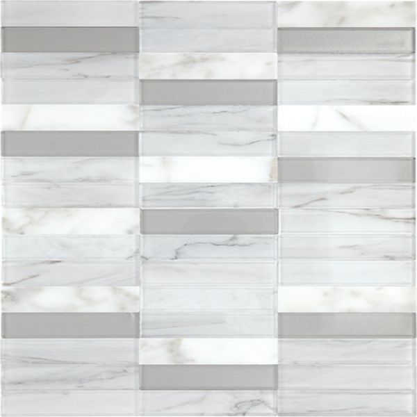 Daltile Perfit Mosaix White Carrara & Glass
