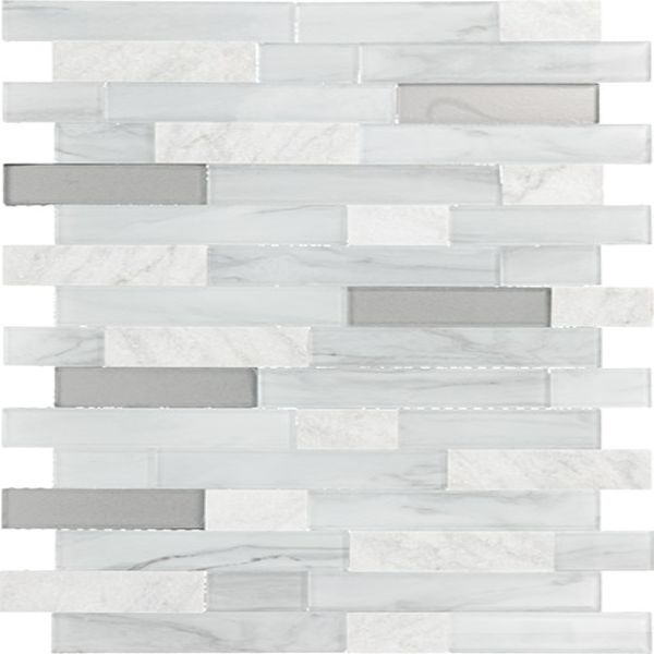 Daltile Perfit Mosaix White Carrara & Glass