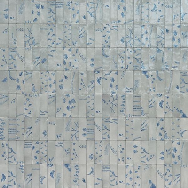 Marazzi Rice Grigio Deco Leaf