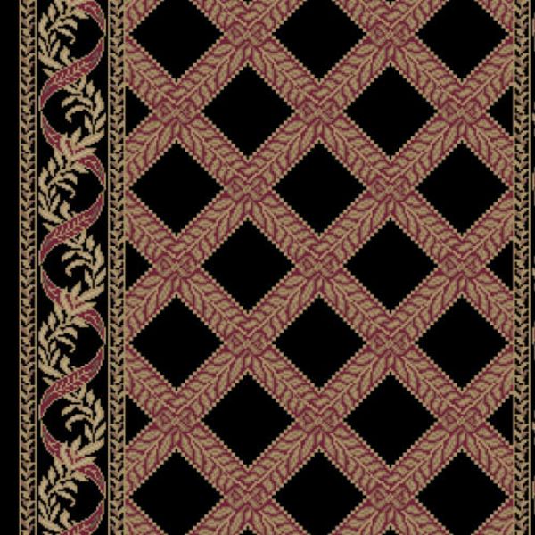 Kane Carpet Garden Trellis Runner Black Rose