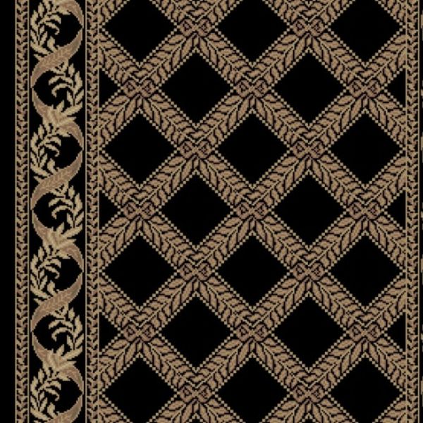 Kane Carpet Garden Trellis Runner Onyx Gold