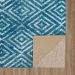 Mohawk Prismatic Distressed Diamond Teal Room Scene