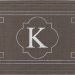 Mohawk Textured Entry Mat Flagstone Monogram K Multi 2'0" x 3'0" Collection