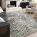 Karastan Rugs Expressions By Scott Living Imprinted Blooms Aqua Room Scene