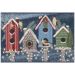 Liora Manne Esencia Birdhouse Holiday Navy Collection