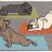 Liora Manne Frontporch Yoga Dogs Heather Collection