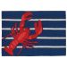 Liora Manne Frontporch Lobster on Stripes Navy Collection