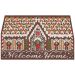 Liora Manne Natura Gingerbread House Welcome Chocolate 1'6" x 2'6" Free Form Collection