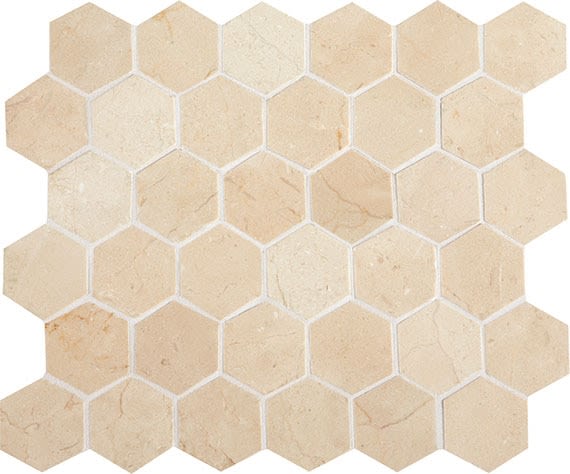 Daltile Marble Crema Marfil Cl M722HEX2SEPL