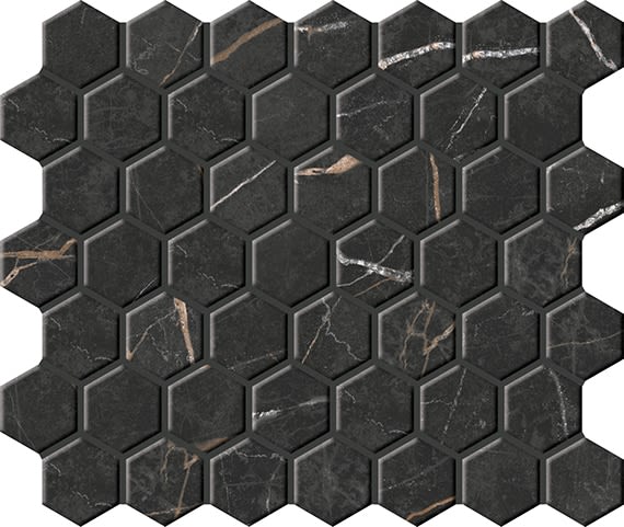 Daltile Perpetuo Infinite Black PT24HEX8MT