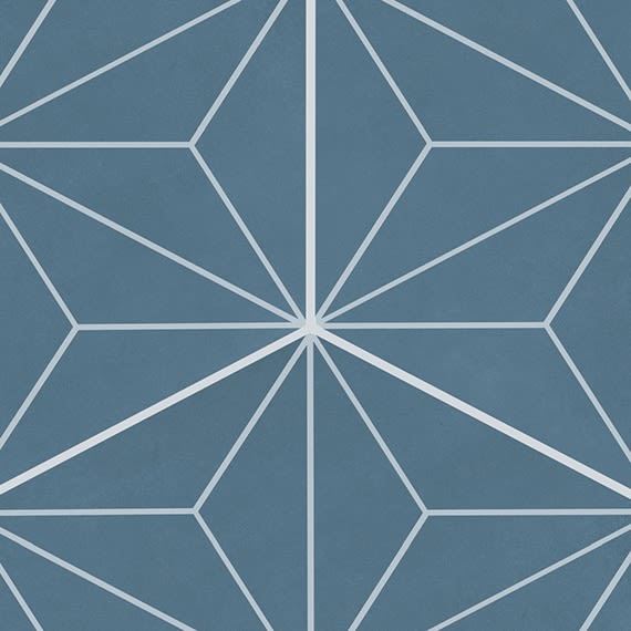 Daltile Scrapbook Keepsake Blue Asanoha SB39HEX89MT