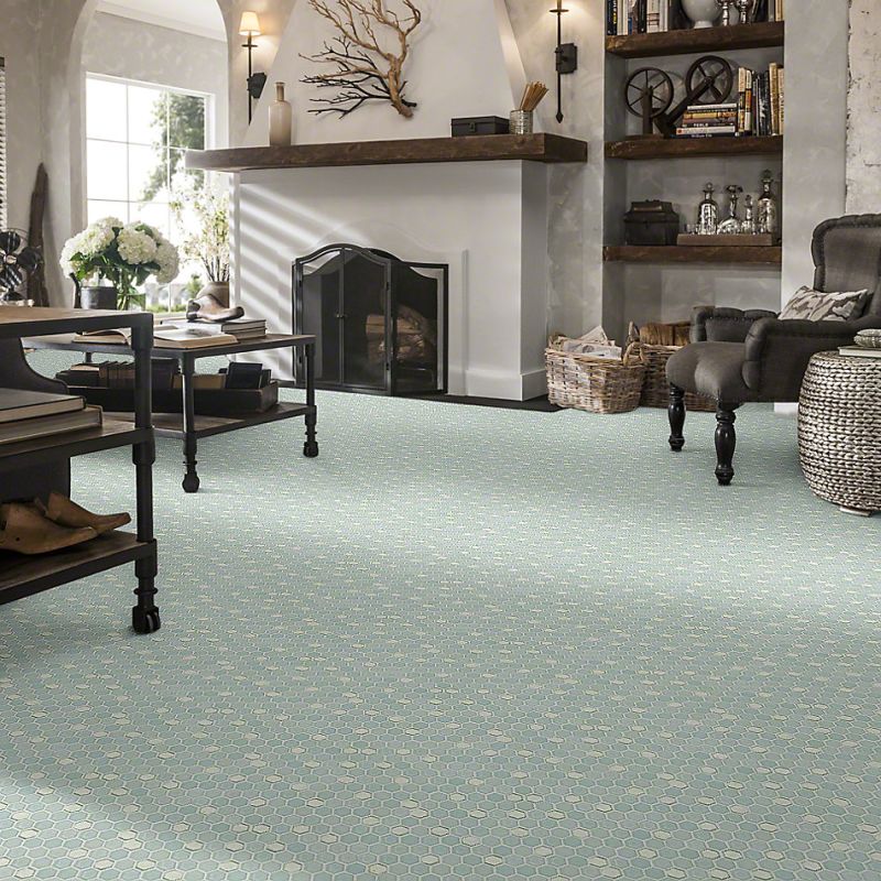 Shaw Floors Ceramic Solutions Molten Hexagon Glass Platinum