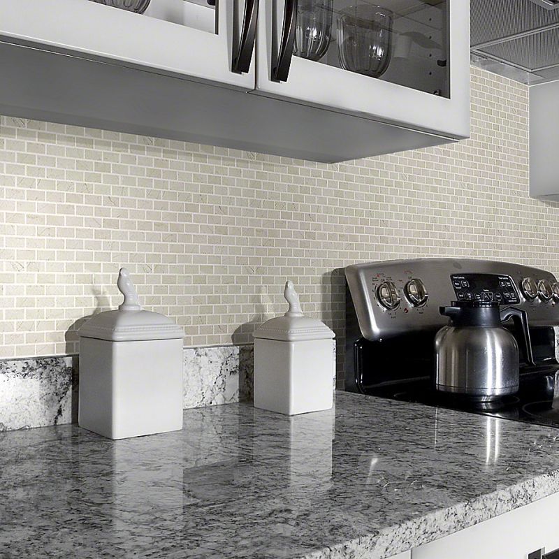 Shaw Floors Ceramic Solutions Chateau Mini Brick Mosaic Crema Marfil