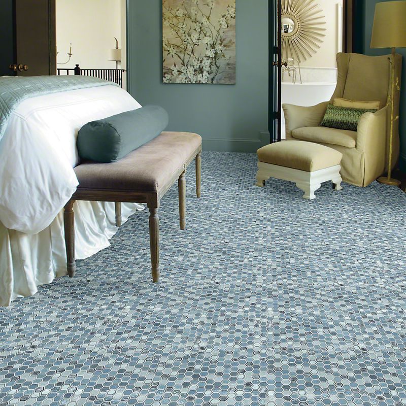 Shaw Floors Ceramic Solutions Molten Hexagon Glass Santorini