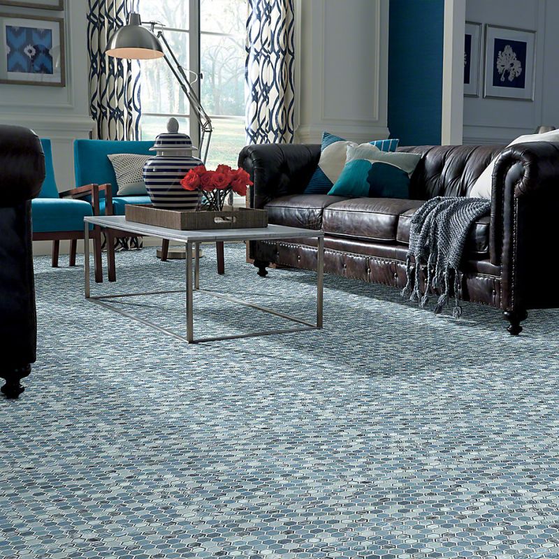 Shaw Floors Ceramic Solutions Molten Hexagon Glass Santorini