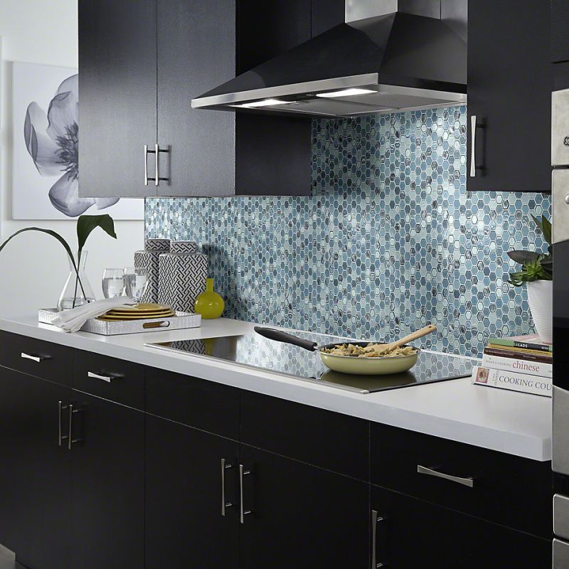 Shaw Floors Ceramic Solutions Molten Hexagon Glass Santorini